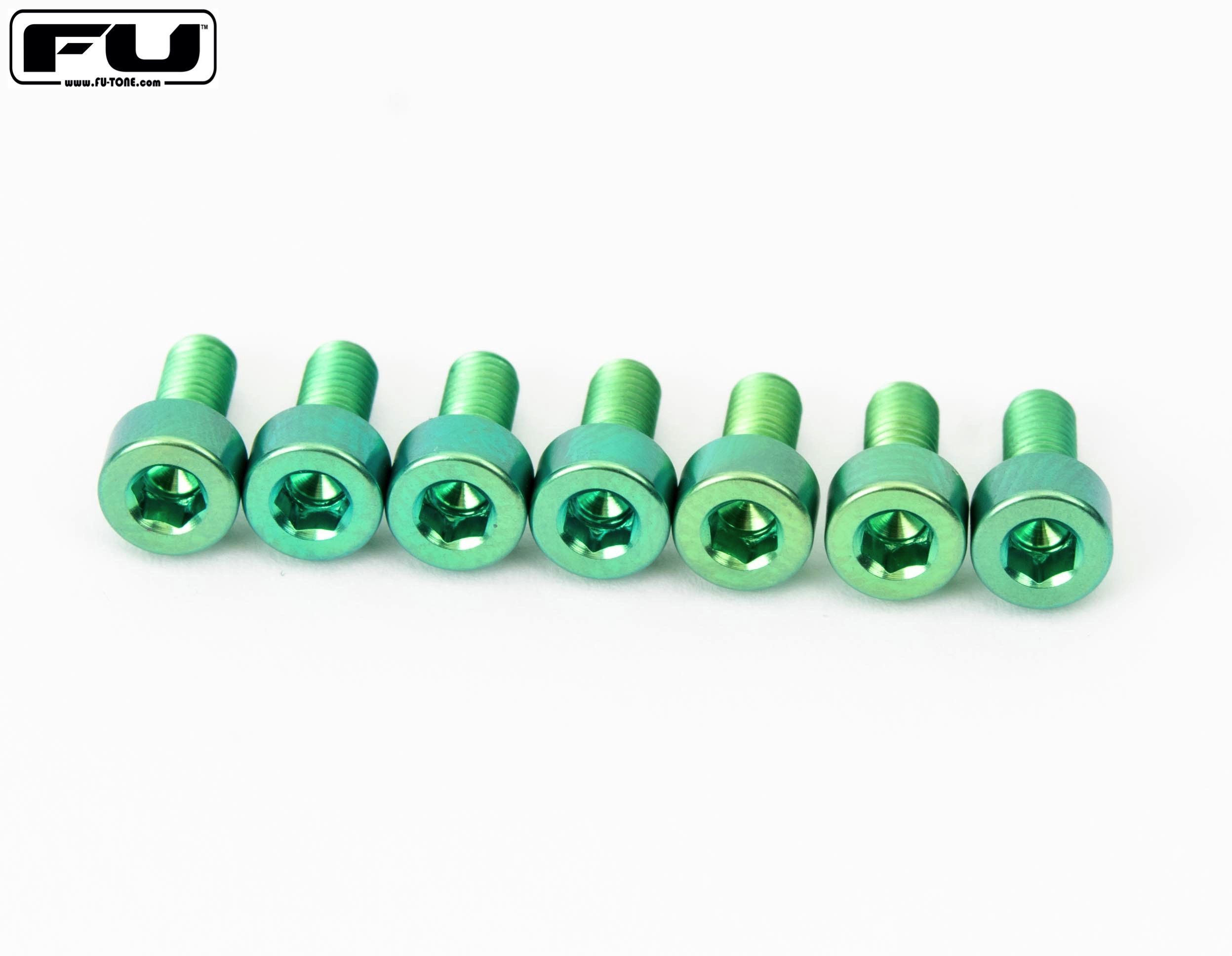 Titanium Saddle Mounting Screw Set (7) - GREEN 7 - FU-Tone