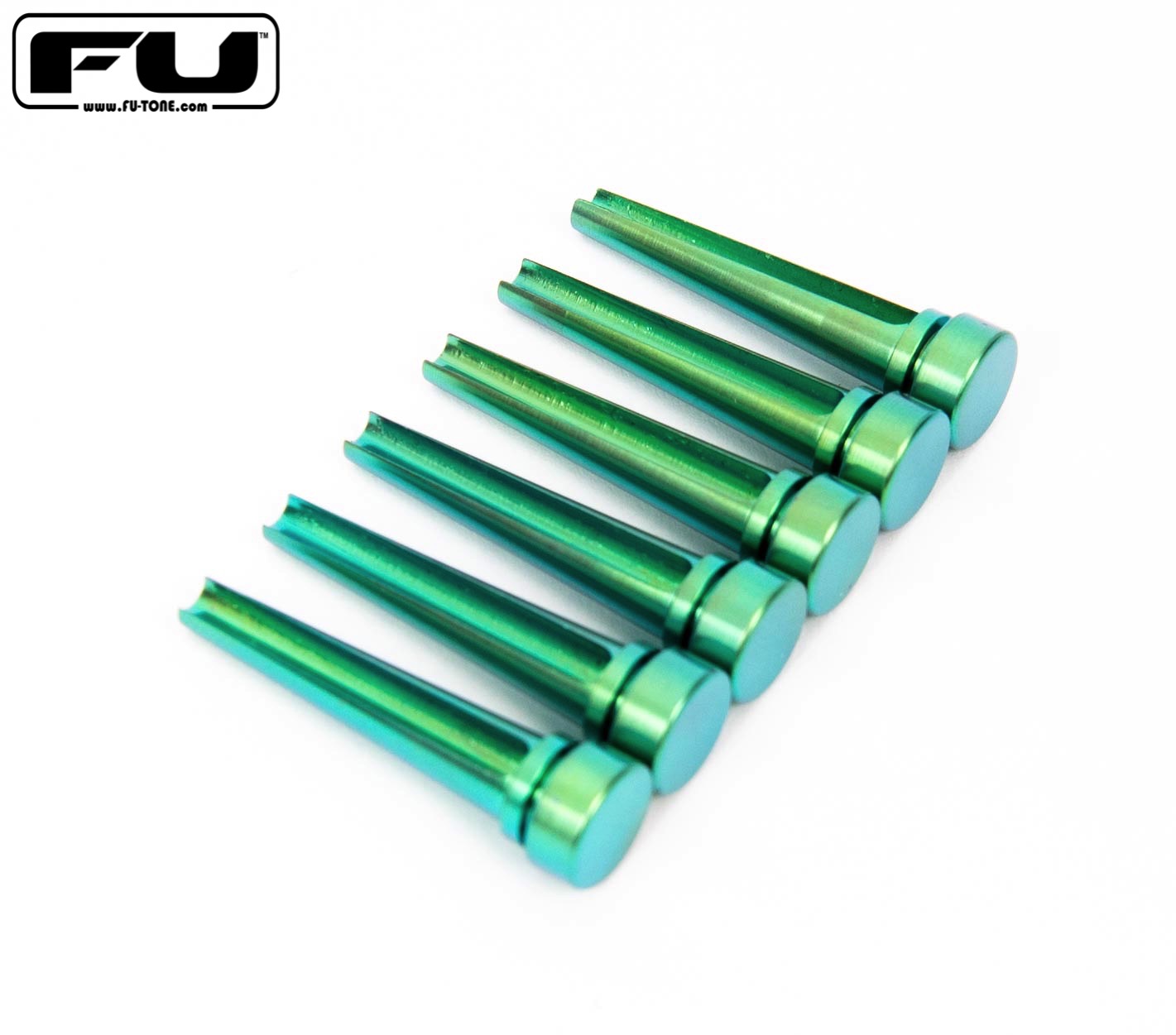 Titanium Acoustic Bridge Pins - GREEN - FU-Tone