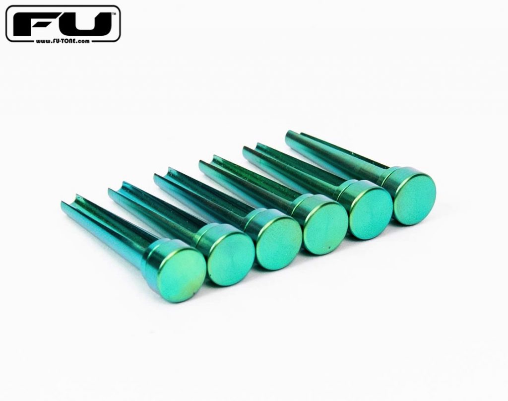 Titanium Acoustic Bridge Pins Green Fu Tone