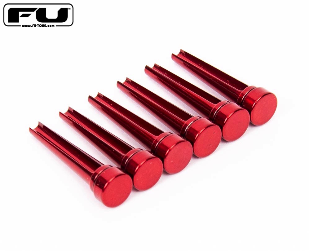 Titanium Acoustic Bridge Pins - RED - FU-Tone